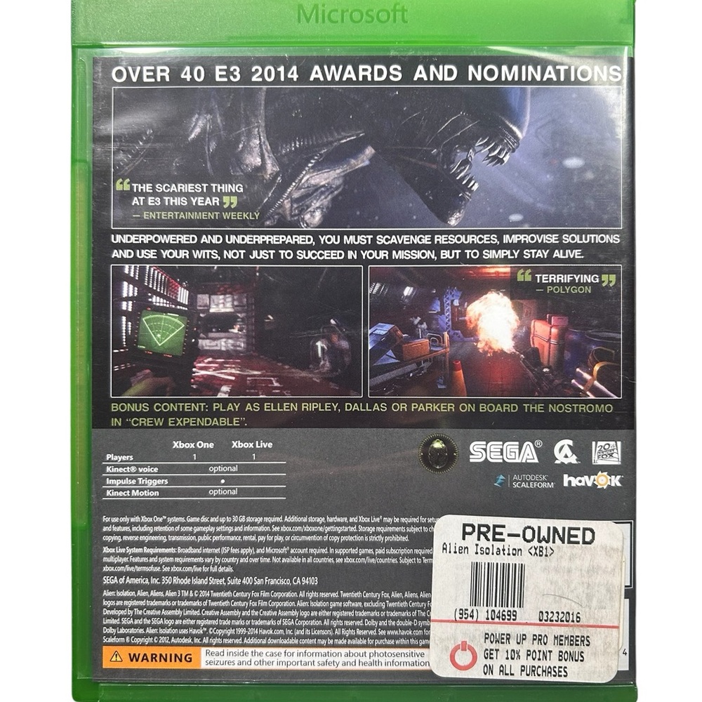 👽 Alien: Isolation – Nostromo Edition - Xbox One - Picture 3 of 3